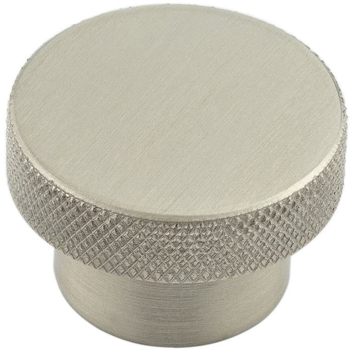 Modern Satin Nickel Cupboard Knob 40mm Diamond Knurled Design Kitchen Cabinet Knob