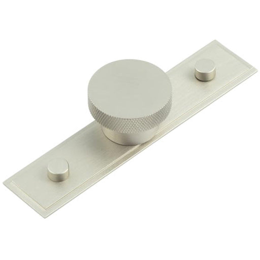 Premium 40mm Satin Nickel Cupboard Knob with Stepped Backplate Kitchen Cabinet Knob