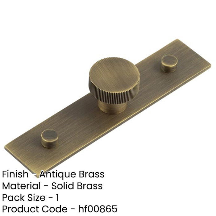 Stylish 30mm Antique Brass Cupboard Knob with Backplate Kitchen Cabinet Knob-1