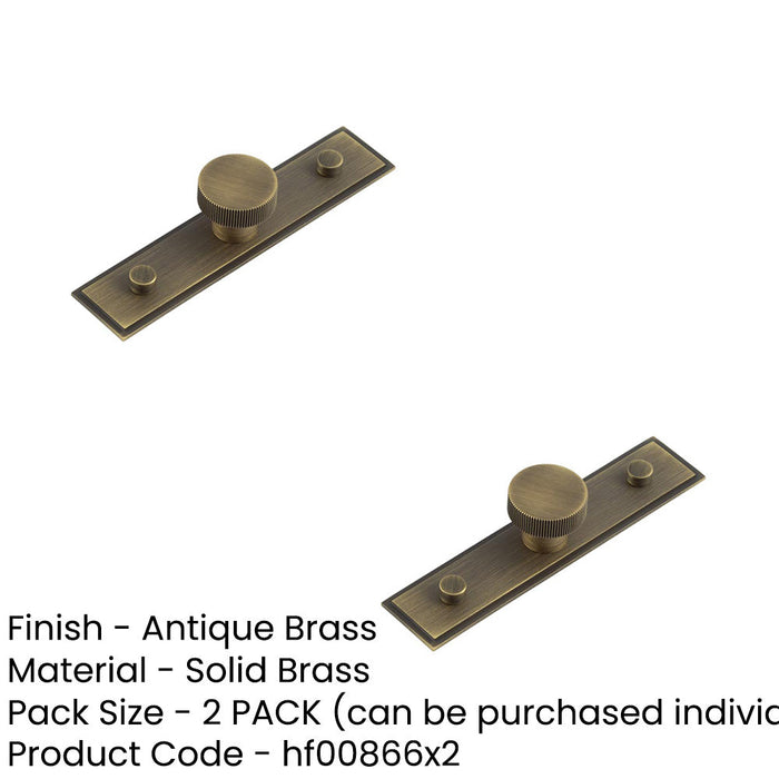 PACK Stylish 30mm Antique Brass Cupboard Knob with Stepped Backplate Kitchen Cabinet Knob (1)-1