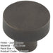 Stylish 30mm Dark Bronze Cupboard Knob Elegant Interiors Kitchen Cabinet Knob-1