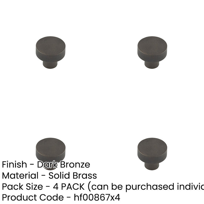 PACK Stylish 30mm Dark Bronze Cupboard Knob Elegant Interiors Kitchen Cabinet Knob-1