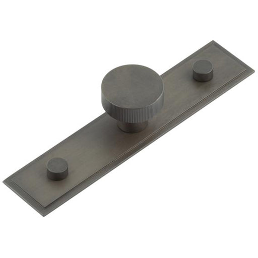 Stylish 30mm Dark Bronze Cupboard Knob with Stepped Backplate Kitchen Cabinet Knob