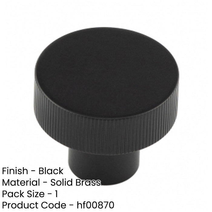 Stylish 30mm Black Knob Cupboards Kitchen Cabinet Knob-1