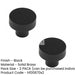 PACK Stylish 30mm Black Knob Cupboards Kitchen Cabinet Knob (1)-1