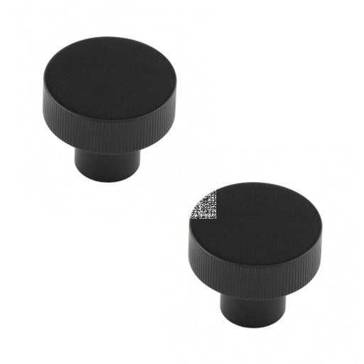 PACK Stylish 30mm Black Knob Cupboards Kitchen Cabinet Knob (1)