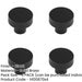 PACK Stylish 30mm Black Knob Cupboards Kitchen Cabinet Knob-1