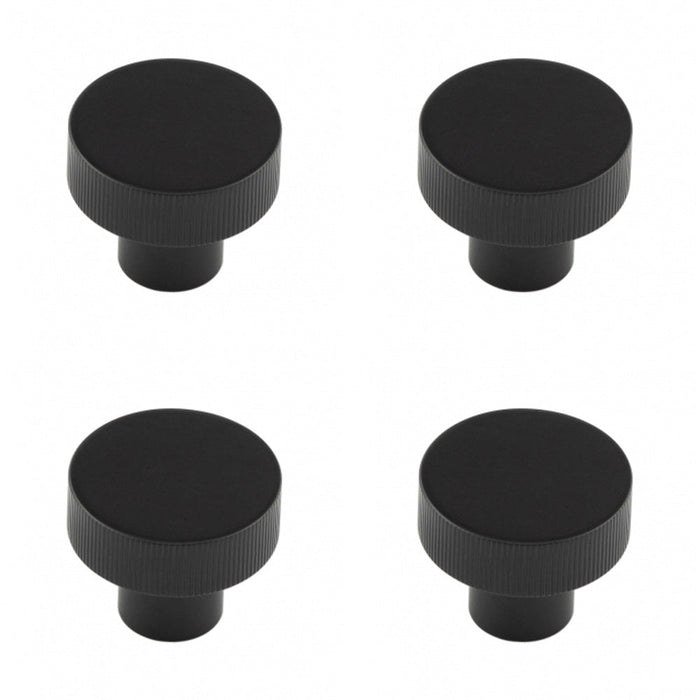 PACK Stylish 30mm Black Knob Cupboards Kitchen Cabinet Knob