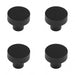 PACK Stylish 30mm Black Knob Cupboards Kitchen Cabinet Knob