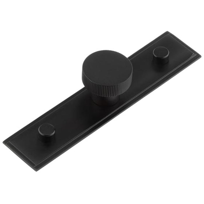 Stylish 30mm Black Cupboard Knob with Stepped Backplate Kitchen Cabinet Knob