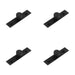 PACK Stylish 30mm Black Cupboard Knob with Stepped Backplate Kitchen Cabinet Knob