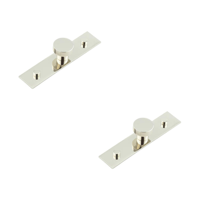 PACK 30mm Polished Nickel Cupboard Knob with Backplate Stylish Durable Kitchen Cabinet Knob (1)