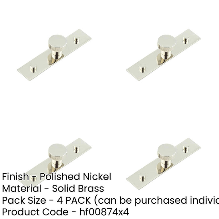 PACK 30mm Polished Nickel Cupboard Knob with Backplate Stylish Durable Kitchen Cabinet Knob-1