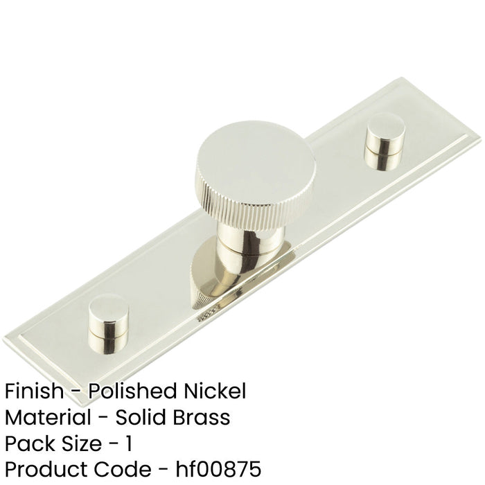 30mm Polished Nickel Cupboard Knob with Stepped Backplate Kitchen Cabinet Knob-1