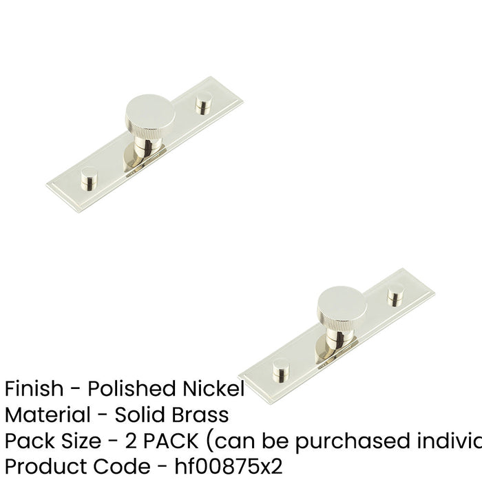 PACK 30mm Polished Nickel Cupboard Knob with Stepped Backplate Kitchen Cabinet Knob (1)-1