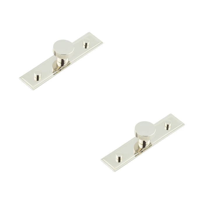 PACK 30mm Polished Nickel Cupboard Knob with Stepped Backplate Kitchen Cabinet Knob (1)