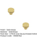 PACK Stylish 30mm Satin Brass Cupboard Knob Modern Interiors Kitchen Cabinet Knob (2)-1