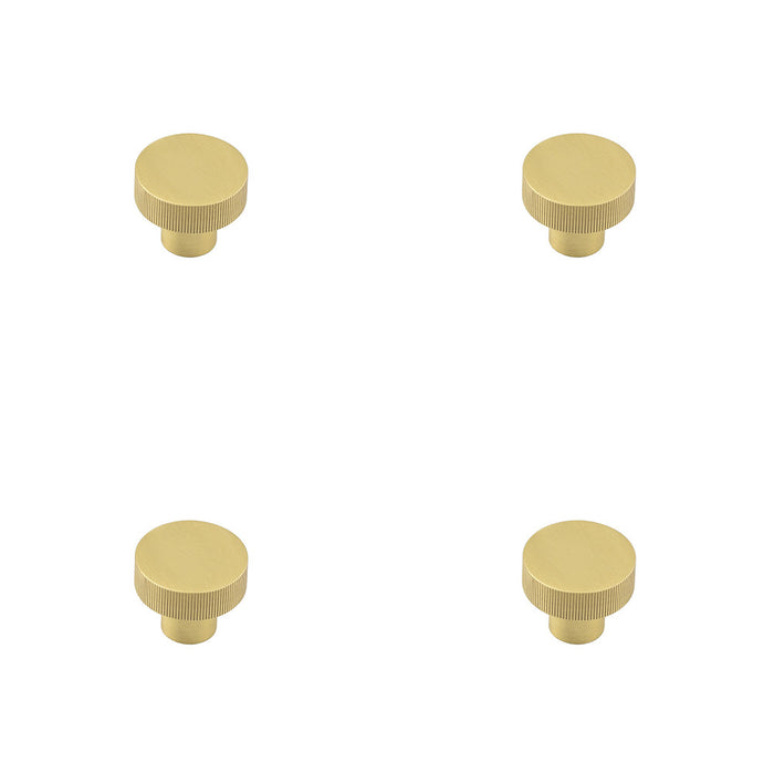 PACK Stylish 30mm Satin Brass Cupboard Knob Modern Interiors Kitchen Cabinet Knob