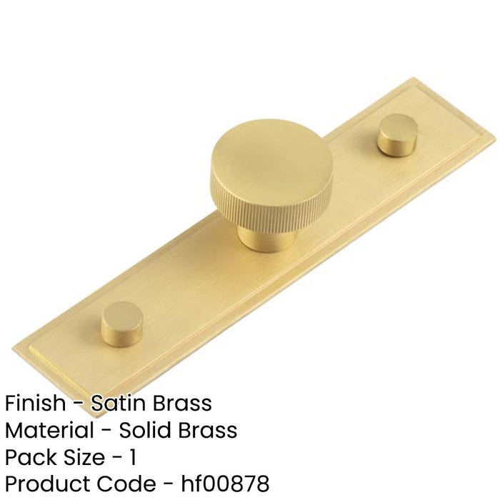 Elegant Satin Brass Cupboard Knob with Stepped Backplate 30mm Kitchen Cabinet Knob-1