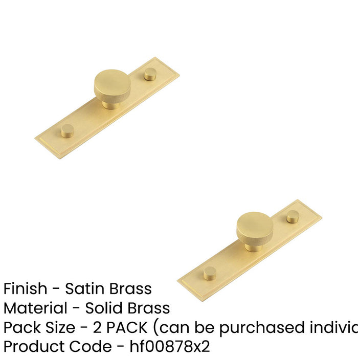 PACK Elegant Satin Brass Cupboard Knob with Stepped Backplate 30mm Kitchen Cabinet Knob (1)-1