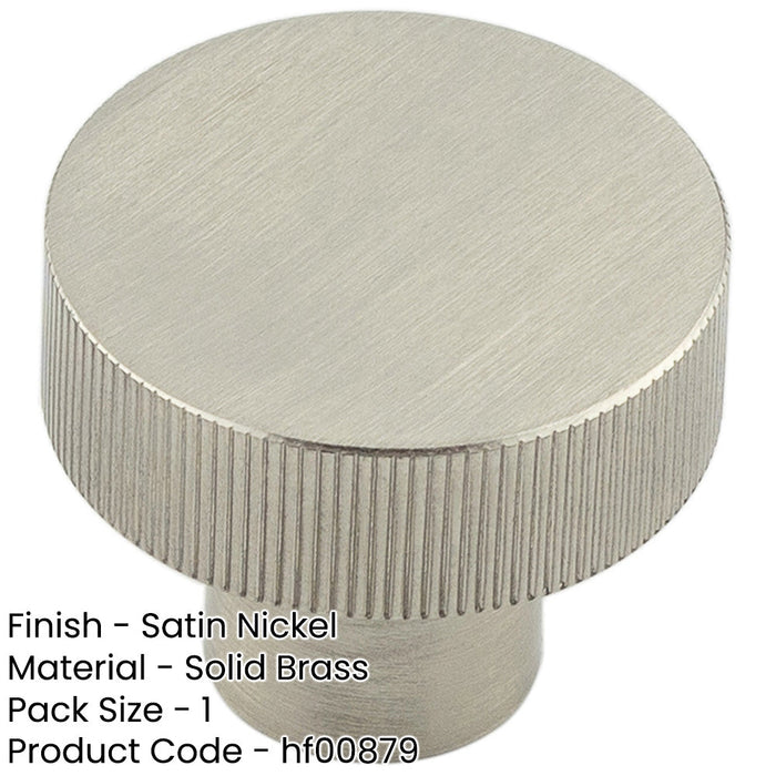 Elegant 30mm Satin Nickel Cupboard Knob Stylish Interiors Kitchen Cabinet Knob (1)-1