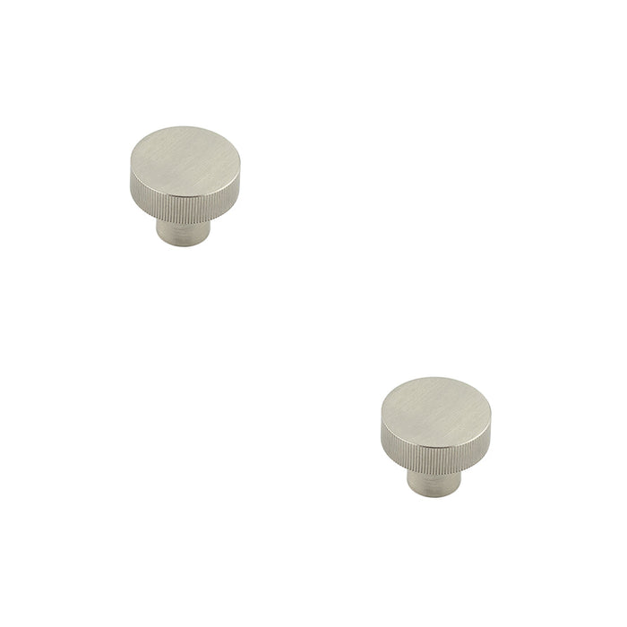 PACK Elegant 30mm Satin Nickel Cupboard Knob Stylish Interiors Kitchen Cabinet Knob (4)