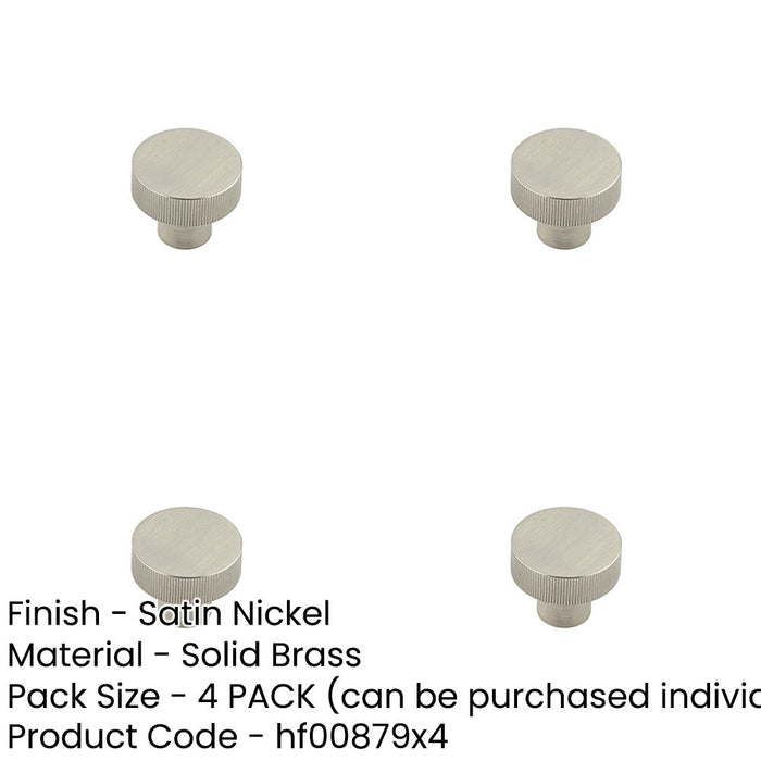 PACK Elegant 30mm Satin Nickel Cupboard Knob Stylish Interiors Kitchen Cabinet Knob (1)-1