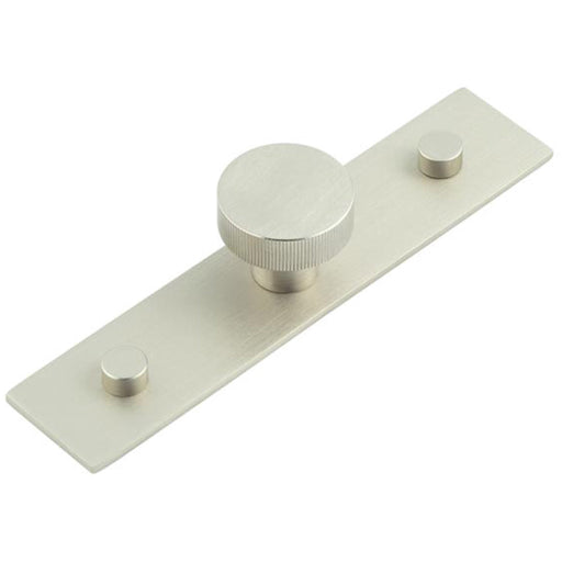 30mm Satin Nickel Cupboard Knob with Stylish Backplate Kitchen Cabinet Knob