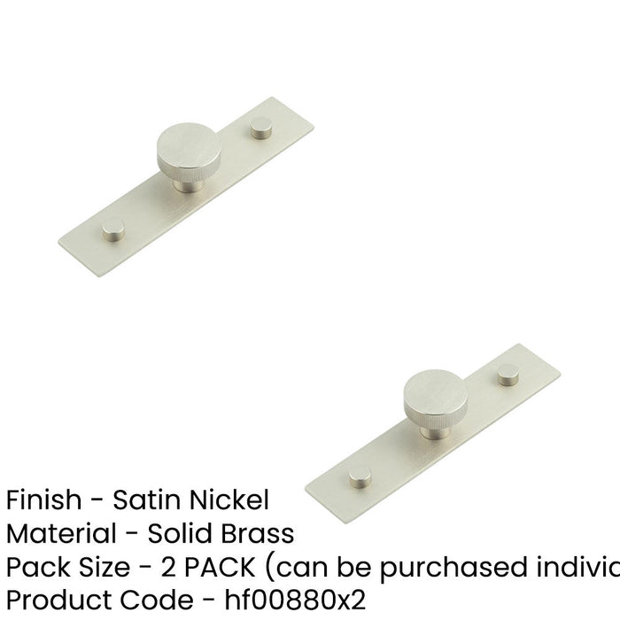 PACK 30mm Satin Nickel Cupboard Knob with Stylish Backplate Kitchen Cabinet Knob (1)-1