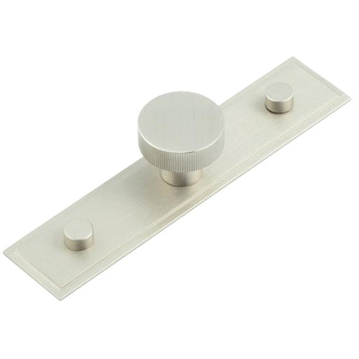 Stylish 30mm Satin Nickel Cupboard Knob with Stepped Backplate Kitchen Cabinet Knob (2)