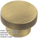 40mm Antique Brass Cupboard Knob with Elegant Knurling Design Kitchen Cabinet Knob-1