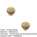 PACK 40mm Antique Brass Cupboard Knob with Elegant Knurling Design Kitchen Cabinet Knob (1)-1