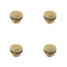 PACK 40mm Antique Brass Cupboard Knob with Elegant Knurling Design Kitchen Cabinet Knob