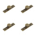 PACK Elegant 40mm Antique Brass Cupboard Knob with Backplate Options Kitchen Cabinet Knob