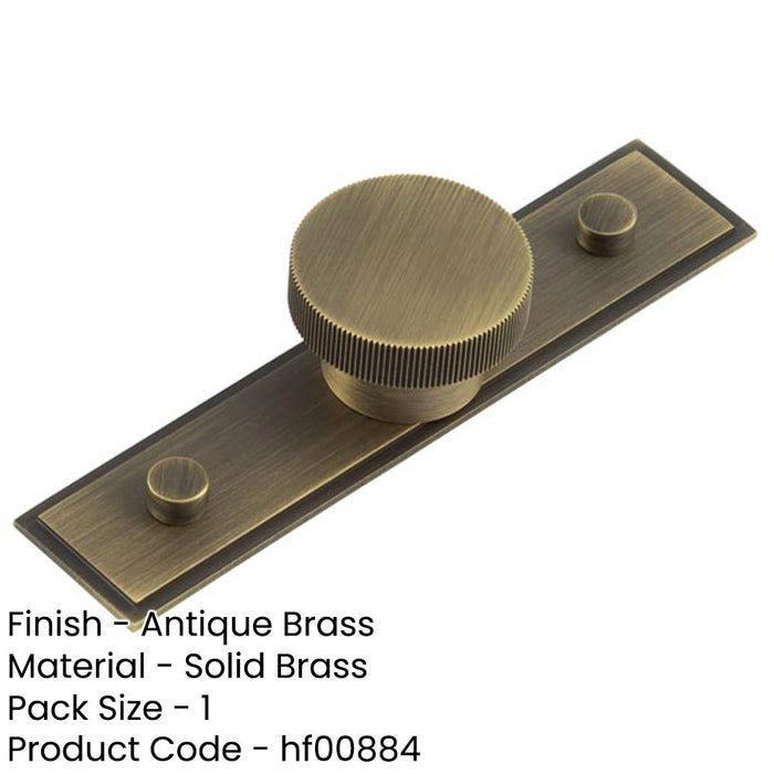 Antique Brass Cupboard Knob with Stepped Backplate 40mm Size Kitchen Cabinet Knob-1