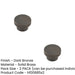PACK Elegant Dark Bronze Cupboard Knob 40mm Stylish Interiors Kitchen Cabinet Knob (1)-1