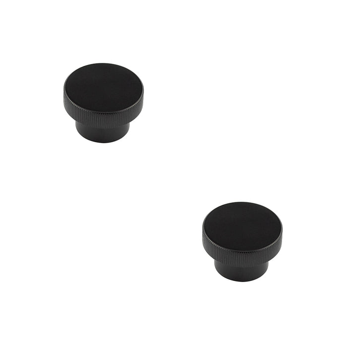 PACK Stylish 40mm Black Cupboard Knob Modern Interiors Kitchen Cabinet Knob (1)