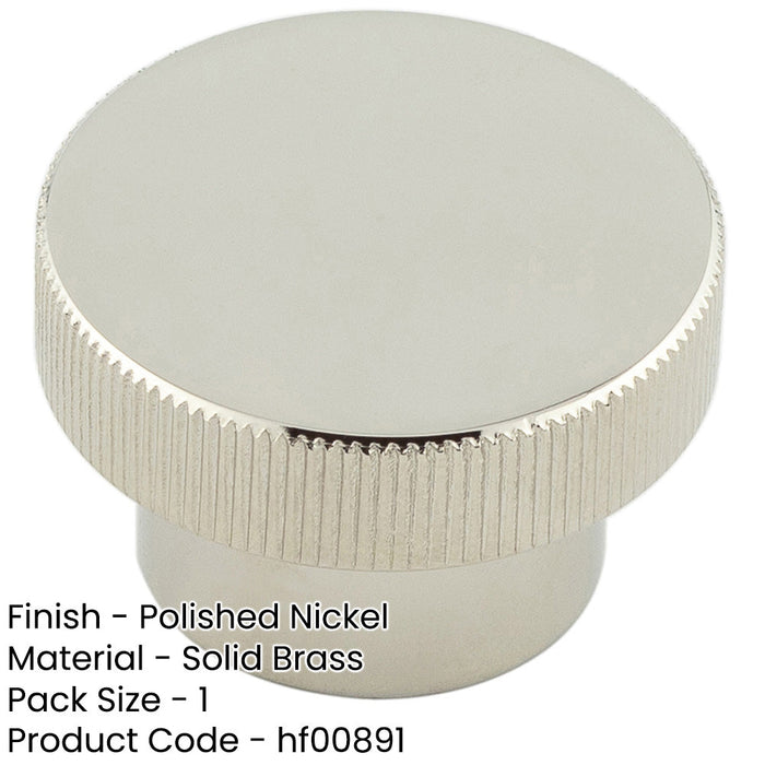 Stylish 40mm Polished Nickel Cupboard Knob Modern Interiors Kitchen Cabinet Knob (2)-1