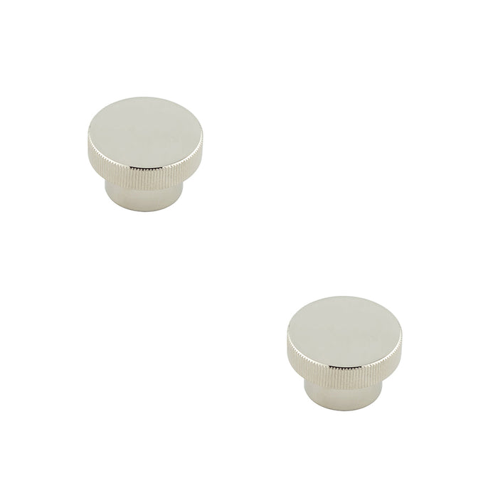 PACK Stylish 40mm Polished Nickel Cupboard Knob Modern Interiors Kitchen Cabinet Knob (6)