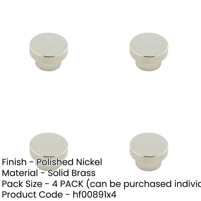 PACK Stylish 40mm Polished Nickel Cupboard Knob Modern Interiors Kitchen Cabinet Knob (2)-1