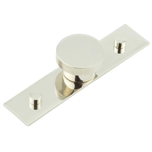 Stylish 40mm Polished Nickel Cupboard Knob with Backplate Kitchen Cabinet Knob (1)