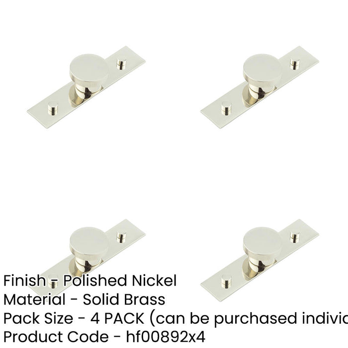 PACK Stylish 40mm Polished Nickel Cupboard Knob with Backplate Kitchen Cabinet Knob (1)-1