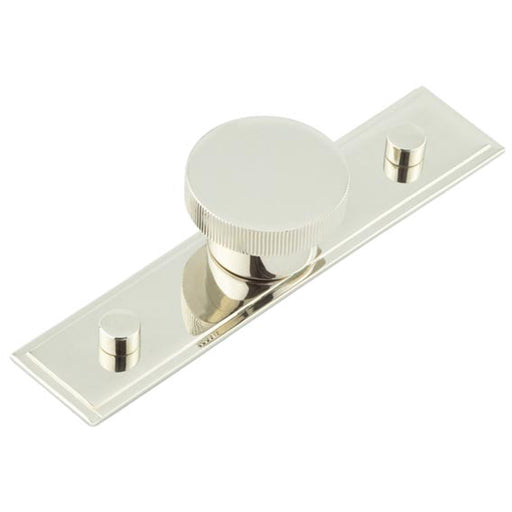 Stylish 40mm Stepped Backplate Cupboard Knob Polished Nickel Kitchen Cabinet Knob