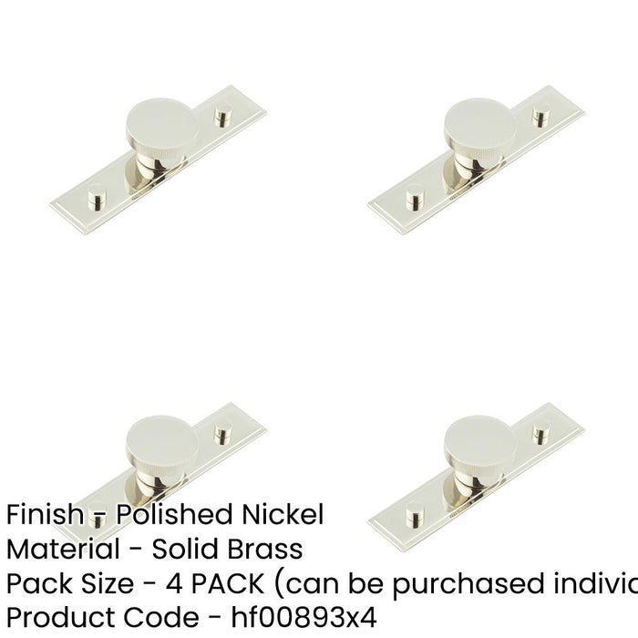 PACK Stylish 40mm Stepped Backplate Cupboard Knob Polished Nickel Kitchen Cabinet Knob-1