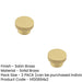 PACK Stylish 40mm Satin Brass Cupboard Knob Modern Interiors Kitchen Cabinet Knob (4)-1