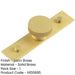 Elegant 40mm Satin Brass Cupboard Knob with Plain Backplate Kitchen Cabinet Knob-1