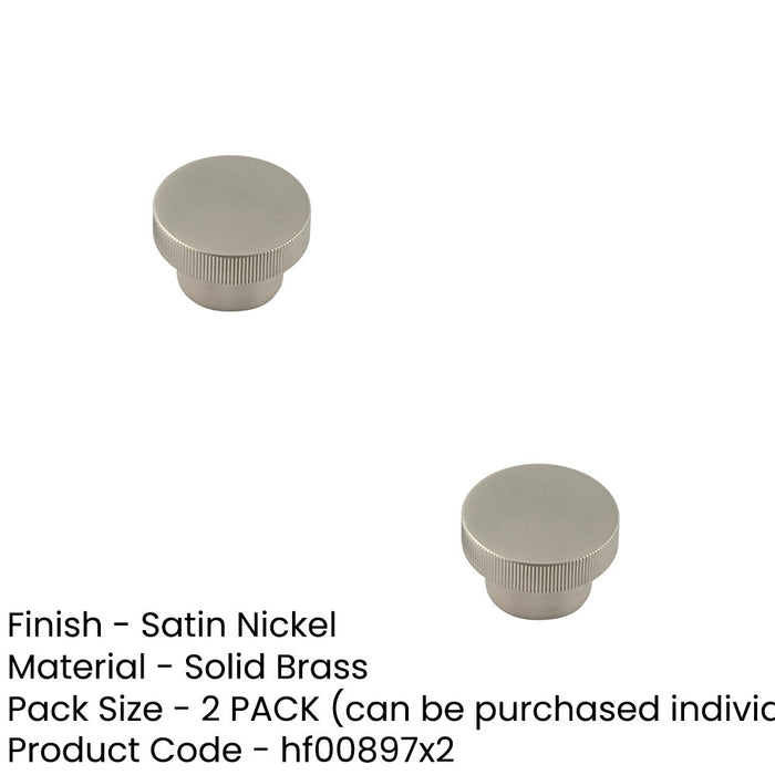 PACK Stylish 40mm Satin Nickel Cupboard Knob Modern Interiors Kitchen Cabinet Knob (3)-1