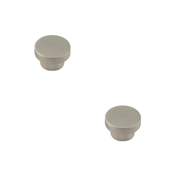 PACK Stylish 40mm Satin Nickel Cupboard Knob Modern Interiors Kitchen Cabinet Knob (3)