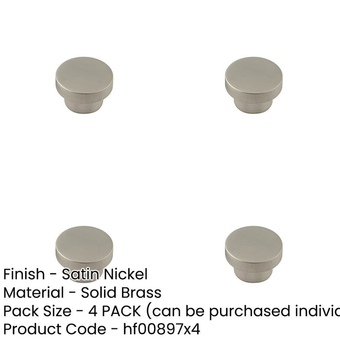 PACK Stylish 40mm Satin Nickel Cupboard Knob Modern Interiors Kitchen Cabinet Knob-1