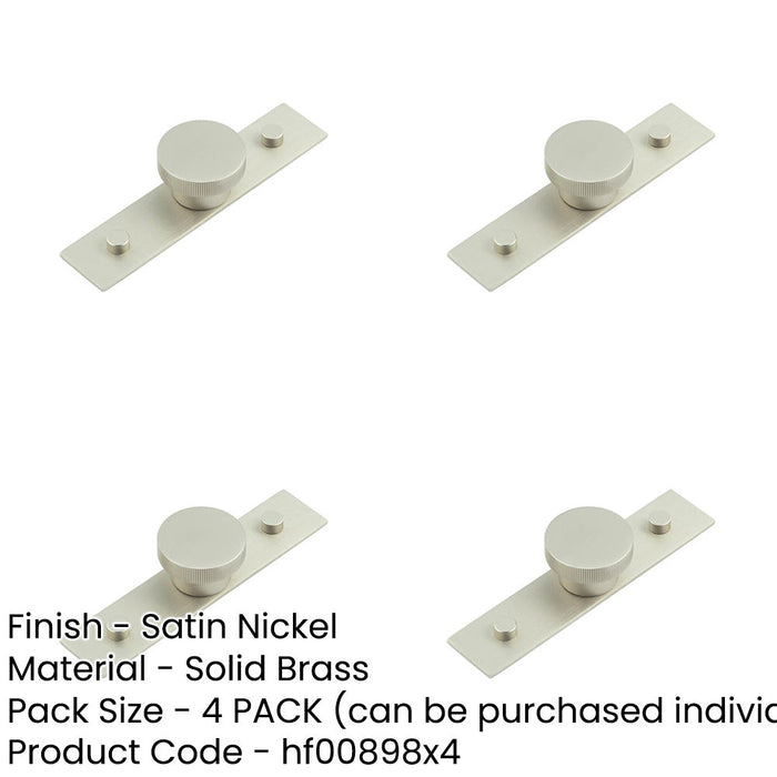 PACK Stylish 40mm Satin Nickel Cupboard Knob with Backplate Kitchen Cabinet Knob-1